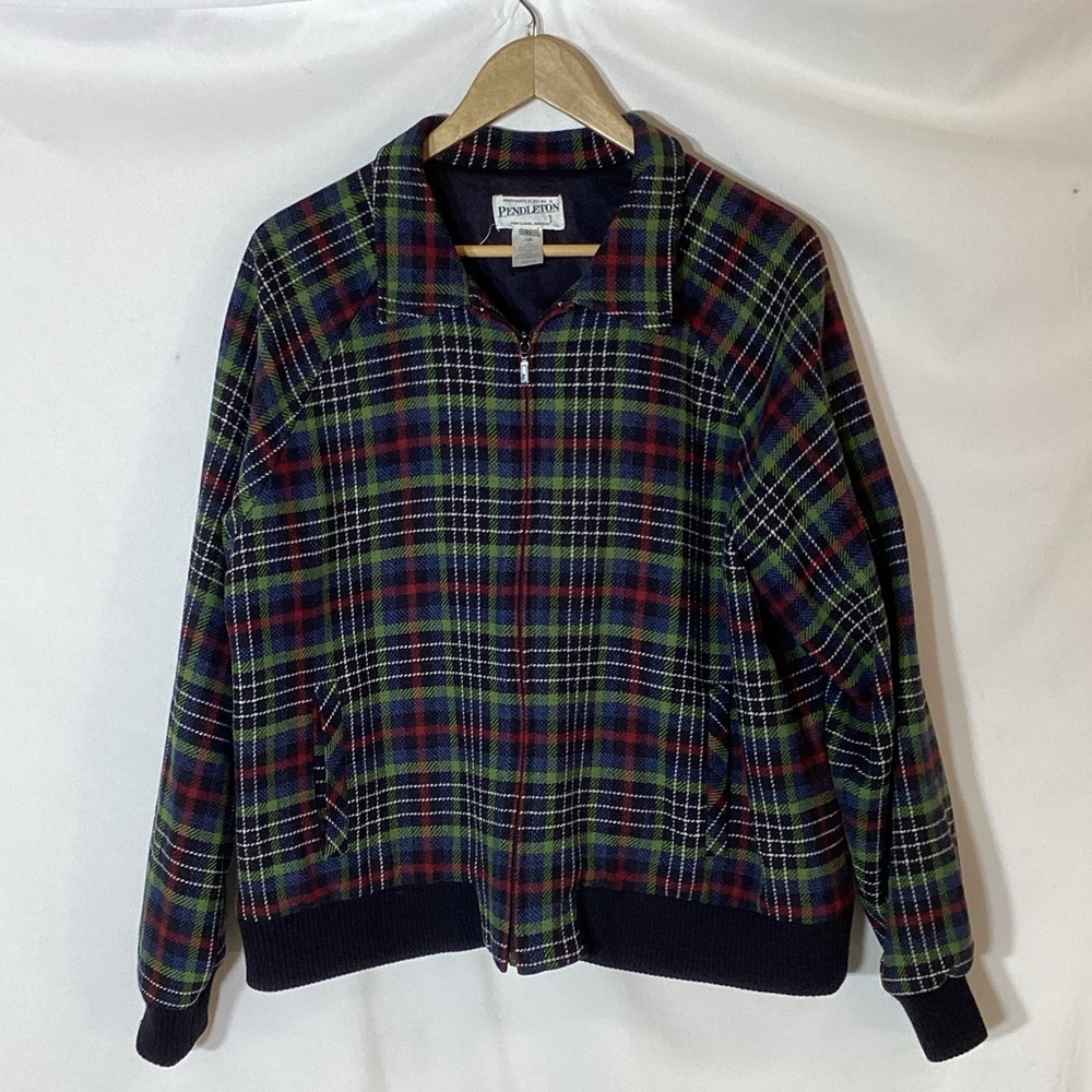 Vintage PENDLETON Plaid Wool Lined Jacket Size XL